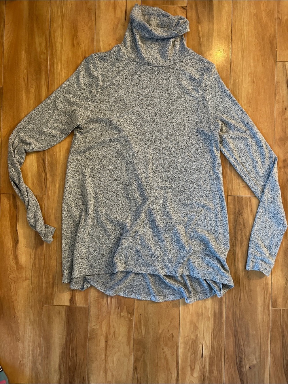 Target Merona heather grey loose high low turtleneck - mock turtleneck